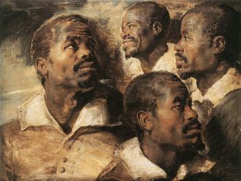 彼得 保羅 魯本斯 Four Studies of the Head of a Negro 彼得 保羅 魯本斯 Four Studies of the Head of a Negro